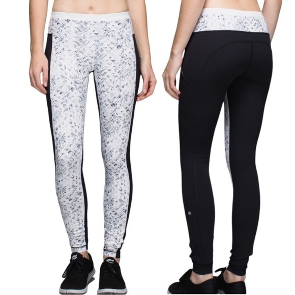 Lululemon Speed Tight II size 4 in Unbreakable White/Black